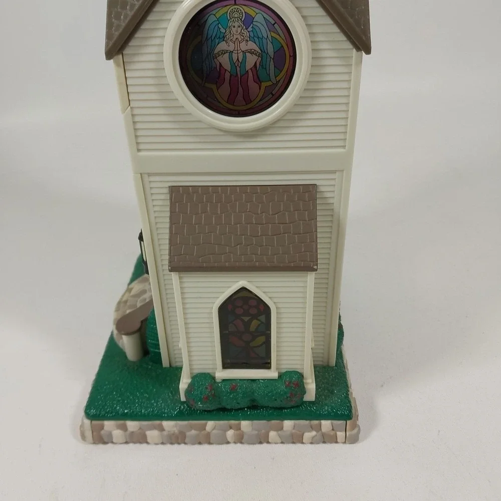 Avon Christmas‎ Angel Music Clock Light Staind Glass Church No Sound